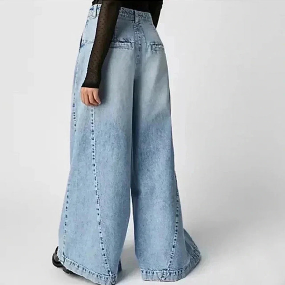 Free People Women's Equinox Denim Trouser. NWT Size 25 - Picture 1 of 8